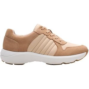Clarks Vrouwen Tivoli Sport Sneaker, zand Combi, 3.5 UK, Zand Combi, 36 EU