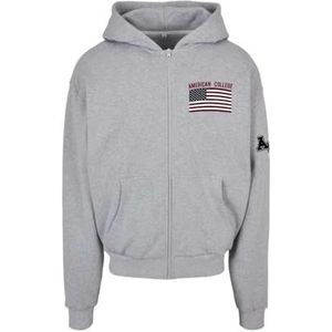 AMERICAN COLLEGE USA Sweatshirt met capuchon voor heren, grijs gemengd, XL