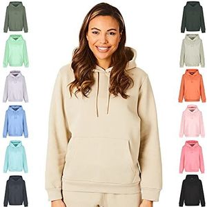 Light And Shade LSLSWT005 Super Soft Touch Loungewear Hooded Sweatshirt Top voor Vrouwen, Zand, M