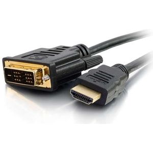 C2G 2M HDMI naar DVI-D hoge snelheid digitale videokabel, DVI naar HDMI monitoradapterkabel, volledige 1080p HD, geschikt voor PS4, Raspberry Pi, Roku, Xbox One en meer