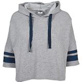 Urban Classics Damestrui met capuchon en korte mouwen, grijs (grey/navy 01199), XS