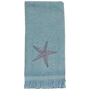 Avanti Linens - Vingertop handdoek, zachte en absorberende katoenen handdoek, kust geïnspireerde badkameraccessoires (By the Sea Collection, Mineral)