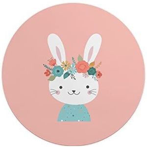 Questo Casa, Ronde digitaal bedrukte muismat, antislip onderkant, voor kantoor en thuis, diameter: 22 cm