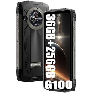 Blackview BV8200 Plus G100 36Go+256Go Telephone Portable Incassable 2025, Android 14 Téléphone Débloqué, 8800mAh, 50MP+32MP, 6.5"" FHD+ Smartphone Incassable Etanche, Dual 4G LTE,GPS,NFC,OTG Noir