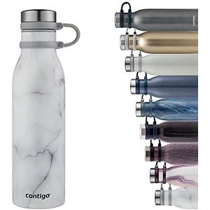 Contigo Matterhorn drinkfles, roestvrijstalen isoleerfles met Thermalock-isolatie, houdt tot 24 uur koud of 10 uur heet, BPA-vrije thermosfles met schroefsluiting, 100% lekvrij, 590 ml