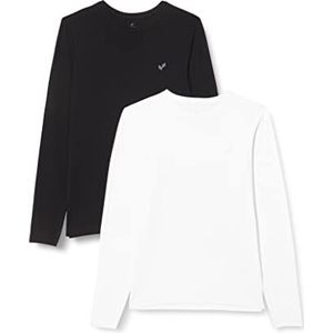 Kaporal - Set van 2 T-shirts voor heren, wit en zwart, slim - Vift, Whibla, XL
