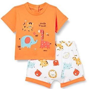 Chicco, 2-delige set bestaande uit T-shirts en shorts, baby-jongens, 3 maanden, Oranje (621)