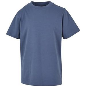 Build Your Brand Basic T-shirt voor jongens en kinderen, Vintage Blauw., 134-140