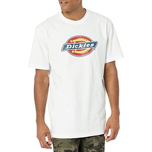 Dickies Men's Short Sleeve Tri-Color Logo Graphic T-Shirt, White, Large