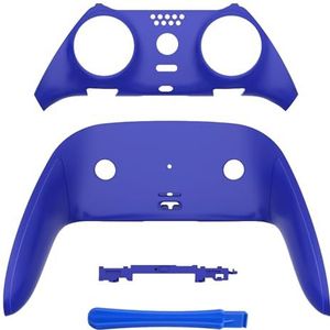 eXtremeRate Bovenste onderkant decoratieve trim shell compatibel met ps5 Edge Controller DIY vervanging voor achter clip shell, aangepaste blauwe platen cover compatibel met ps5 Edge Controller