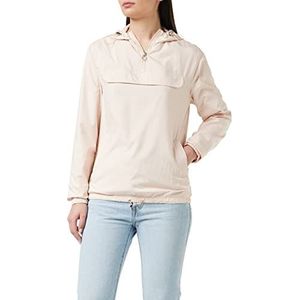 Urban Classics Dames windbreaker om over te trekken met capuchon voor vrouwen, basic pull over jack verkrijgbaar in meer dan 10 kleurvarianten, maten XS - 5XL, lichtroze, L