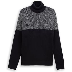 TOM TAILOR heren trui, 39209 - Offwhite Navy Plated Mouline, XL