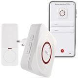 Deurbellen - Bel + Belknopset - Wit - Kunststof - Smart Home Integratie
