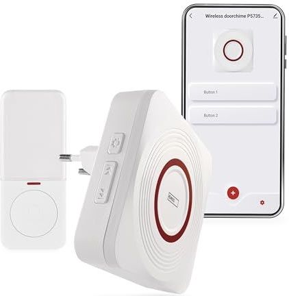 Deurbellen - Bel + Belknopset - Wit - Kunststof - Smart Home Integratie