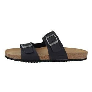 Geox Heren U Ghita B sandaal met ritssluiting, Zwart, 42 EU