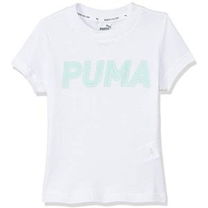 Puma Modern Sports Logo Tee G T-shirt, meisjes, wit, 5