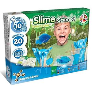 Science4you - Slime-fabriek voor kinderen + 8 jaar - wetenschappelijke slijmset met 10 experimenten voor kinderen: slijm brandt in het donker, chemielaboratorium, educatief spel kinderen 8 jaar