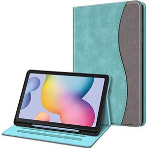 Fintie Case voor Samsung Galaxy Tab S6 Lite 10.4 Inch Tablet 2020 Release Model SM-P610 (Wi-Fi) SM-P615 (LTE) - Multi-Angle View Folio Stand Cover met Pocket, Turquoise