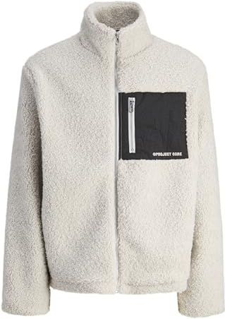 JACK & JONES Heren Jcocover Teddy Jacket, Vapor Blue, l, vapor blue, L