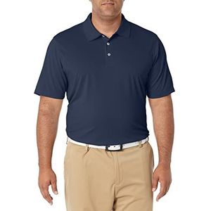Amazon Essentials Men's Sneldrogend golfpoloshirt met normale pasvorm (verkrijgbaar in grote en lange maten), Donker marineblauw, L