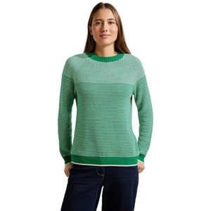 Cecil Two Tone Structured Pullover, Easy Green, XL