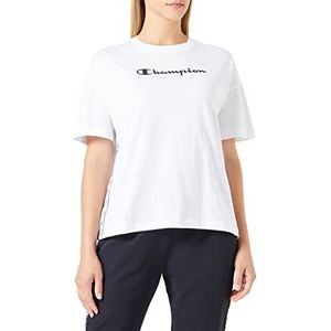 Champion Legacy Tape 2.0 Boxy S/S T-shirt, wit, M voor dames