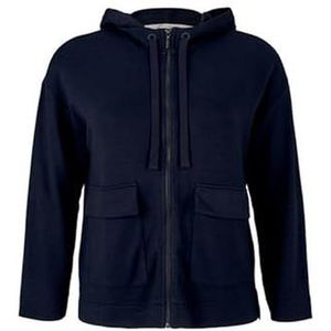 TOM TAILOR Dames Sweatjack met capuchon 1030405, 10668 - Sky Captain Blue, 52 Grote maten