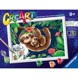 Ravensburger CreArt Sweet Luiaards schilderen op nummer kit voor kinderen - schilderkunst en ambachten voor kinderen vanaf 9 jaar