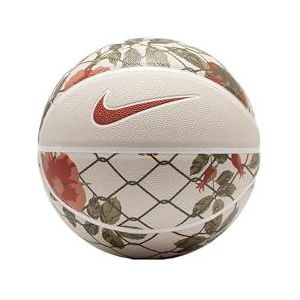 Nike 8P PRM Energy deflated basketbal gemaakt van rubber en synthetisch leer in de kleur lt Orewood BRN/White/White/Burnt Sunrise, maat: 7, N.100.8259.915.07