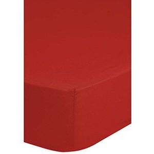 emotion Fitted hoeslaken jersey, rood 90/100x200cm, katoen, 200x100x0,5 cm