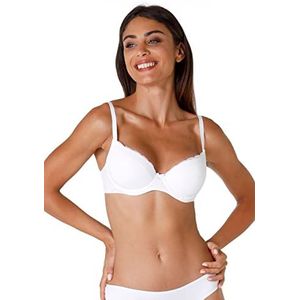 Lovable Sensual Touch balkonbeha met beugel en licht gevoerde cups voor dames, Wit, 80C