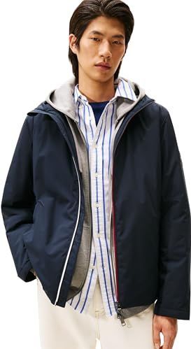 Tommy Hilfiger - MW0MW41082 - Capuchonjas - Marineblauw - Gerecycled Polyester