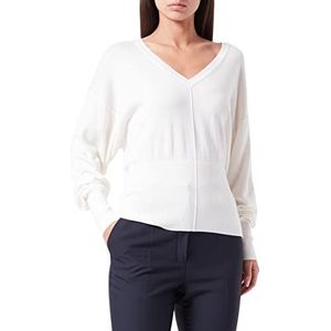 HUGO Dames Slinnye Knitted_Sweater, Open White110, XL