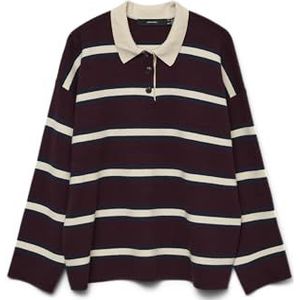 VERO MODA Vmsaba Poloneck Ls Pullover Noos, Winetasting, XL