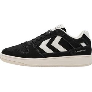 hummel Unisex ST. Power Play suède sneakers, zwart/wit, 45 EU, zwart wit, 45 EU