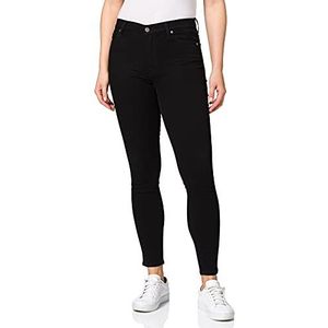 7 For All Mankind Dames Hw Skinny Crop Rinsed Black Jeans, zwart, 26W / 30L