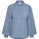 Blouse - Effen - Gevoerde Zoom - Lange Mouw - Normale Pasvorm