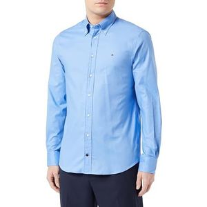 Tommy Hilfiger Heren Shirt Oxford Regular Fit Lange mouw, Nieuw Shirt Blauw, 42