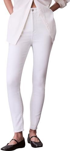 Calvin Klein - Jeans - Wit - 7/8 Lengte - Skinny - High Waist