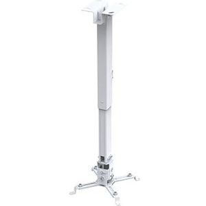 Beugel - plafondhouder voor videoprojector, draaibaar en kantelbaar, wit, duurzaam materiaal, eenvoudige installatie, compatibel met verschillende modellen
