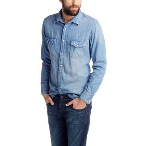 ESPRIT Regular Fit vrijetijdshemd jeans voor heren