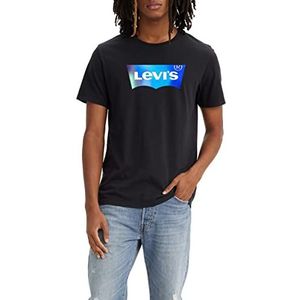 Levi's Graphic Crewneck Tee T-shirt Mannen, Batwing Blur Fill Caviar, M