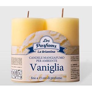 La Briantina Set van 2 geurkaarsen, vanille geur CAN04372A, brandduur 15 uur, geur vanille