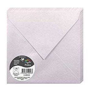 Clairefontaine 50023C – verpakking met 20 enveloppen, vierkant (16,5 x 16,5 cm) – 120 g/m² – kleur: roze – uitnodiging en pasvorm – premium papier glad