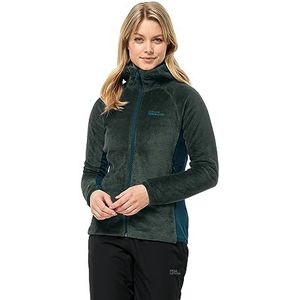 Jack Wolfskin Rotwand Hooded Fz W Fleecejack, Watergroen, L Dames, Water Groen, L