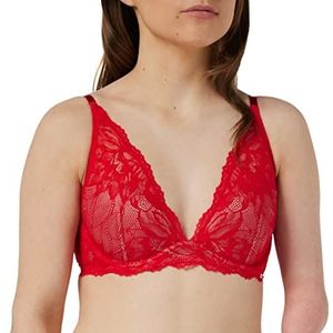 Calvin Klein Lght gevoerde plunge-beha voor dames, Rustiek Rood, 70C
