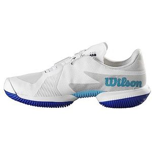 Wilson Kaos Swift 1.5 Clay Herensneakers, Wit Blauw Atoll Lapis Blauw, 48 2/3 EU