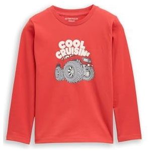 TOM TAILOR Kinder-T-shirt met lange mouwen, 38337 - Soft Red, 92-98
