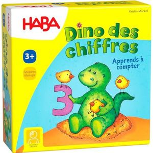 Haba 5475 – Dino van de cijfers – een set met cijfers en geheugen voor de 3 jaar en meer (Made in Germany)