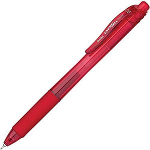 Pentel BLN105 Gel Ink Rollerball pennen met Click Top 0,25 mm lijn en 0,5 mm bal diameter 12 mm rood